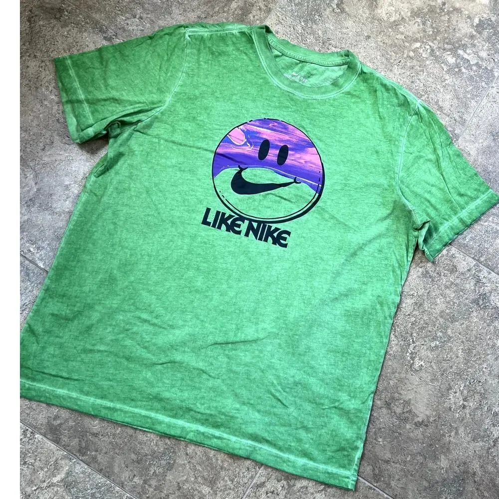 Nike Short Sleeve Green Crew T-Shirt, Men's size L